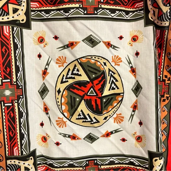 Vintage Wancraft Made in USA Cotton Blend Scarf / Bandana - Picture 4 of 8